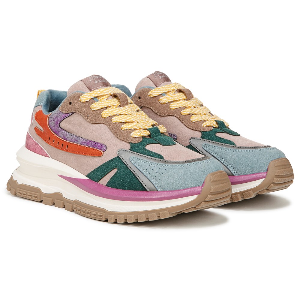 Blowfish Women's Leo Retro Lace Up Sneaker - Mauve/Whiskey Microsuede Blowfish Women's Leo Retro Lace Up Sneaker - Mauve/Whiskey Microsuede