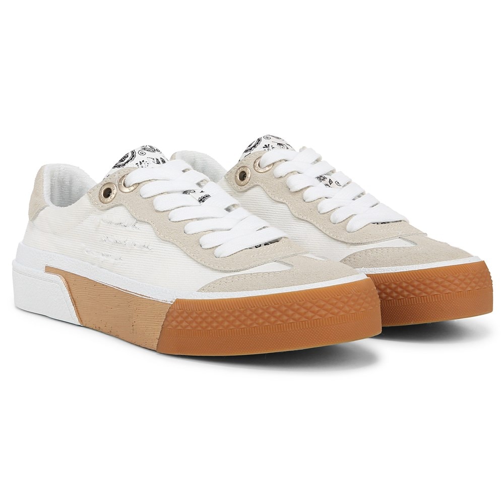 Blowfish Women's Wildcard Lace Up Sneaker - Off White Canvas/Faux Suede Blowfish Women's Wildcard Lace Up Sneaker - Off White Canvas/Faux Suede