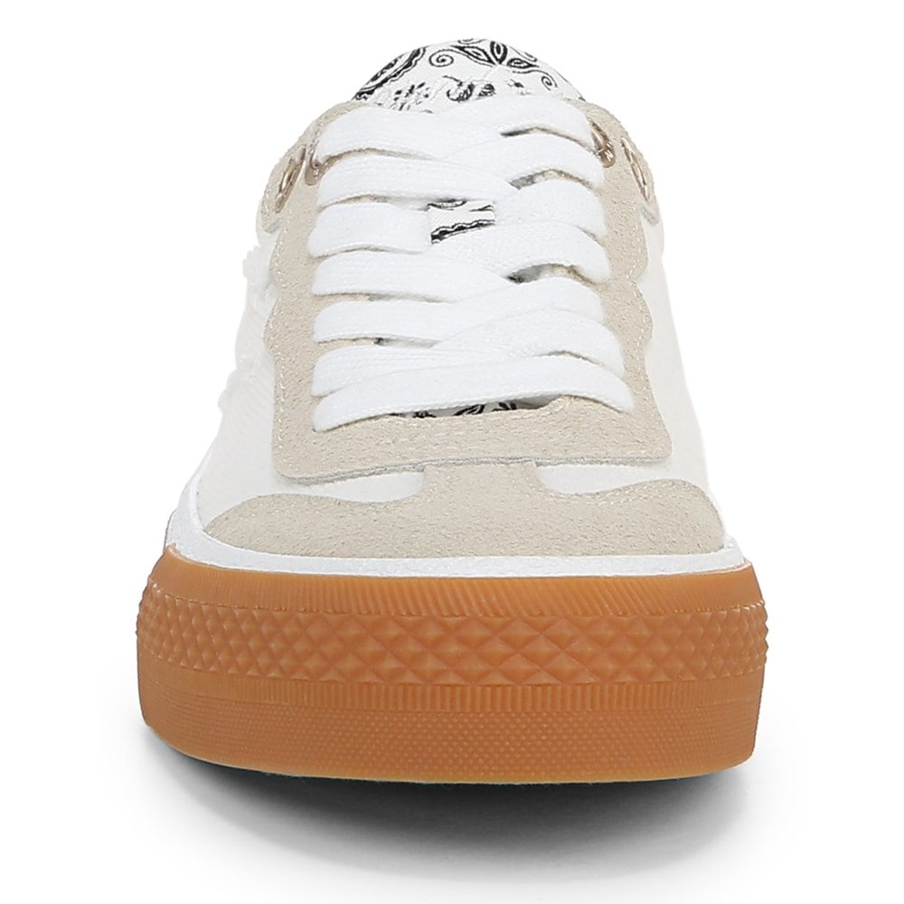 Blowfish Women\'s Wildcard Lace Up Sneaker - Off White Canvas/Faux Suede Blowfish Women\'s Wildcard Lace Up Sneaker - Off White Canvas/Faux Suede