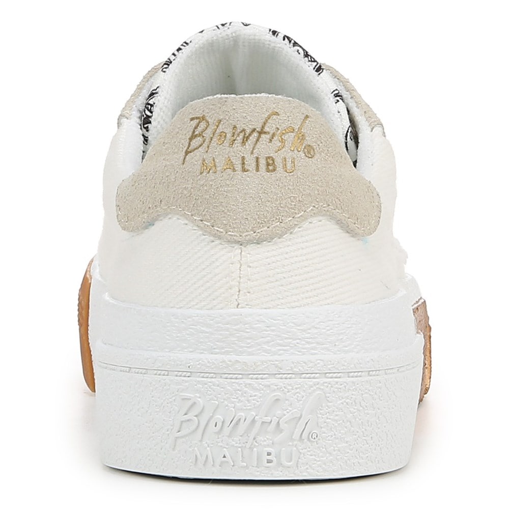 Blowfish Women\'s Wildcard Lace Up Sneaker - Off White Canvas/Faux Suede Blowfish Women\'s Wildcard Lace Up Sneaker - Off White Canvas/Faux Suede