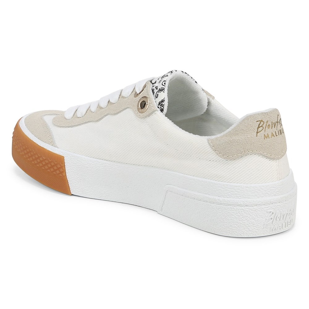 Blowfish Women\'s Wildcard Lace Up Sneaker - Off White Canvas/Faux Suede Blowfish Women\'s Wildcard Lace Up Sneaker - Off White Canvas/Faux Suede