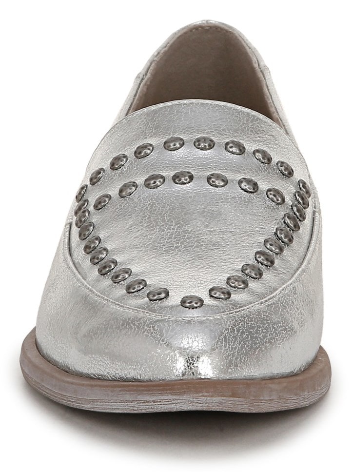 Blowfish Women\'s Harper Loafer Flat - Silver Metallic Faux Leather Blowfish Women\'s Harper Loafer Flat - Silver Metallic Faux Leather
