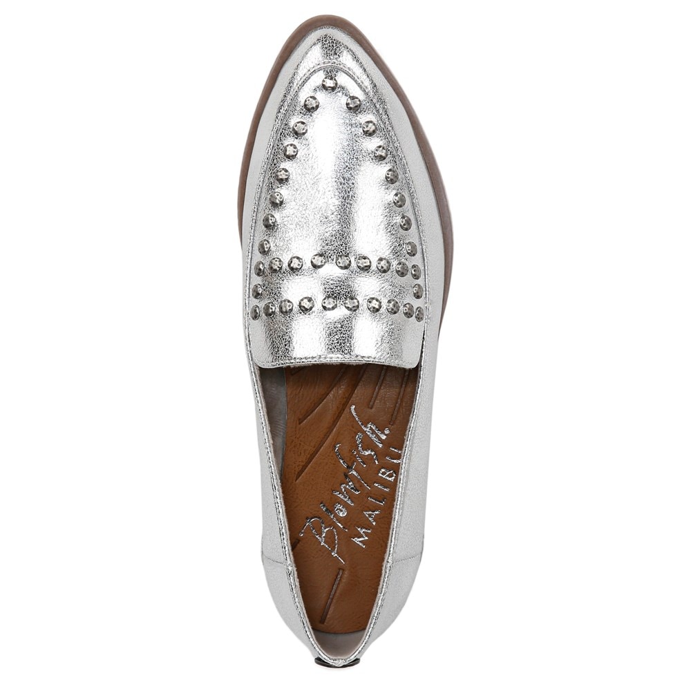 Blowfish Women\'s Harper Loafer Flat - Silver Metallic Faux Leather Blowfish Women\'s Harper Loafer Flat - Silver Metallic Faux Leather