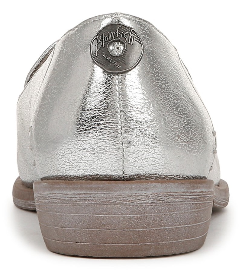 Blowfish Women\'s Harper Loafer Flat - Silver Metallic Faux Leather Blowfish Women\'s Harper Loafer Flat - Silver Metallic Faux Leather