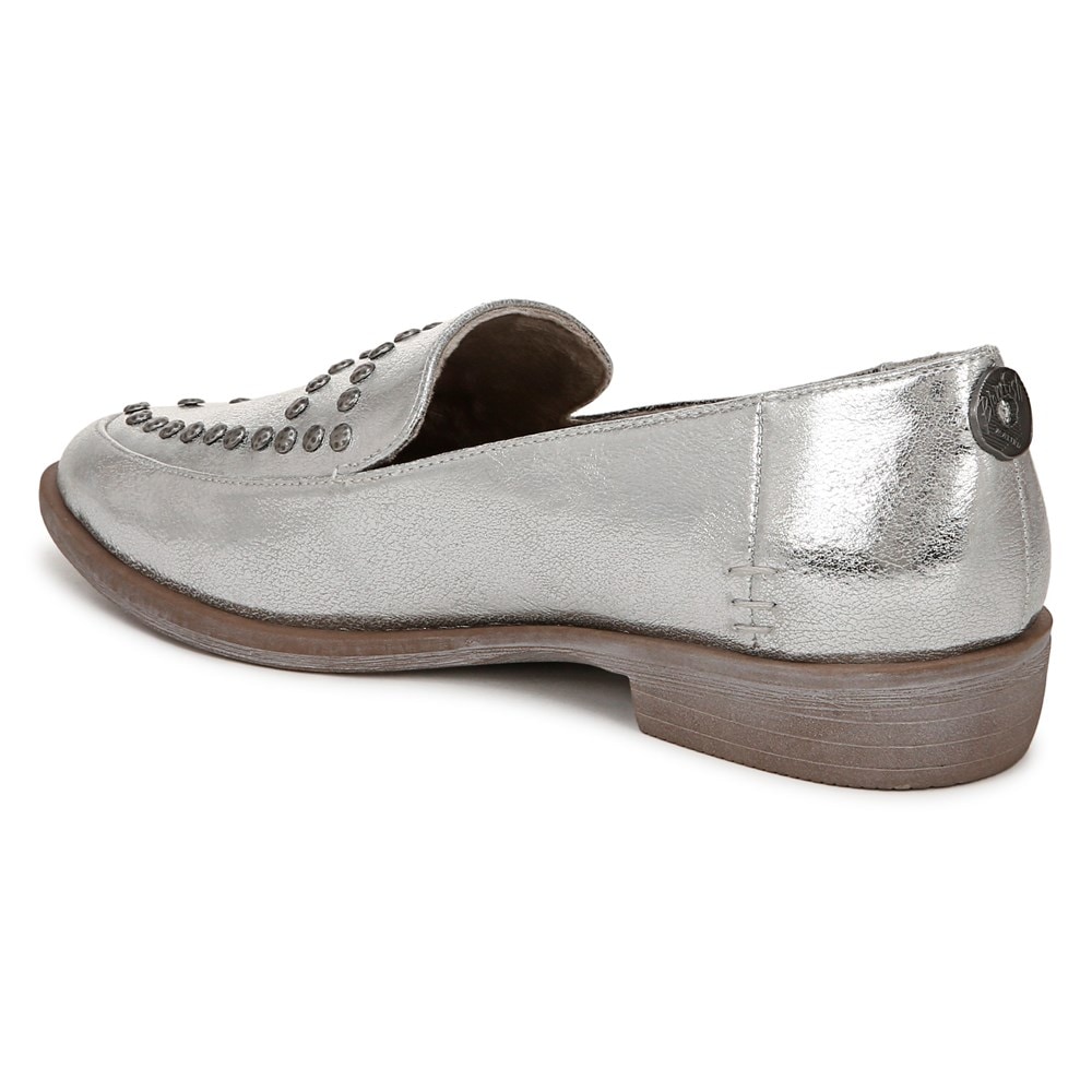 Blowfish Women\'s Harper Loafer Flat - Silver Metallic Faux Leather Blowfish Women\'s Harper Loafer Flat - Silver Metallic Faux Leather