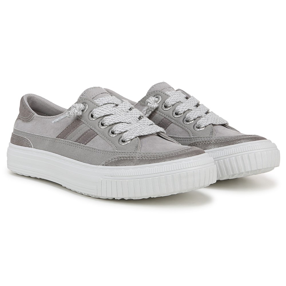 Blowfish Women\'s Alex Slip On Sneaker - Pewter Fabric/Faux Leather Blowfish Women\'s Alex Slip On Sneaker - Pewter Fabric/Faux Leather