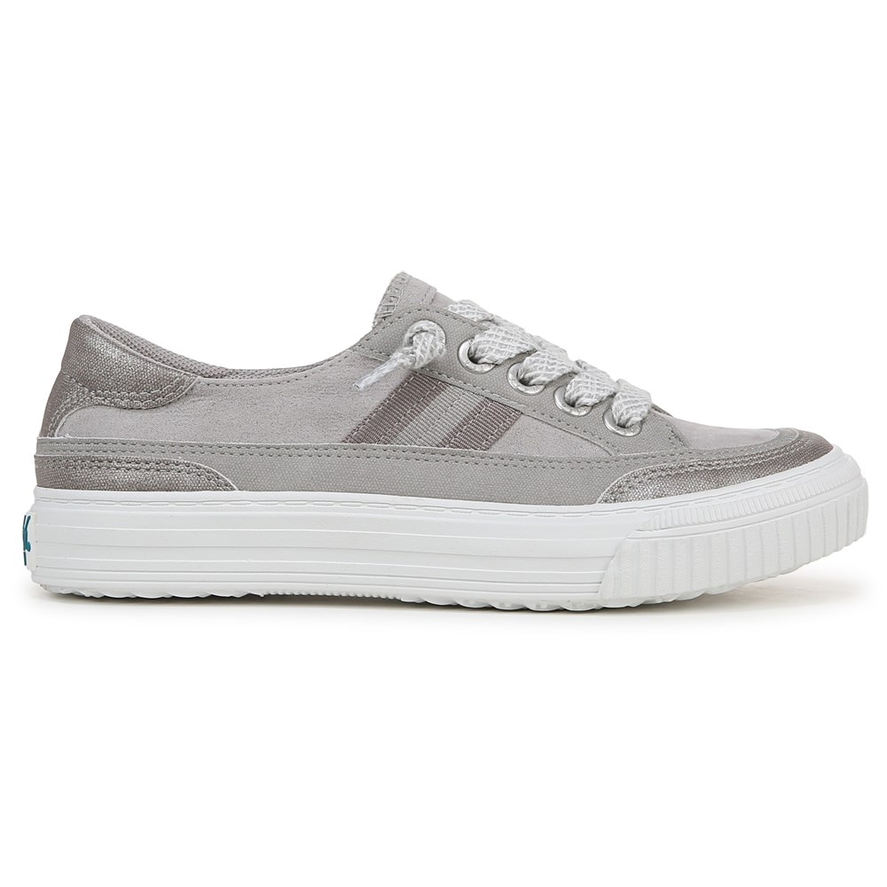 Blowfish Women\'s Alex Slip On Sneaker - Pewter Fabric/Faux Leather Blowfish Women\'s Alex Slip On Sneaker - Pewter Fabric/Faux Leather