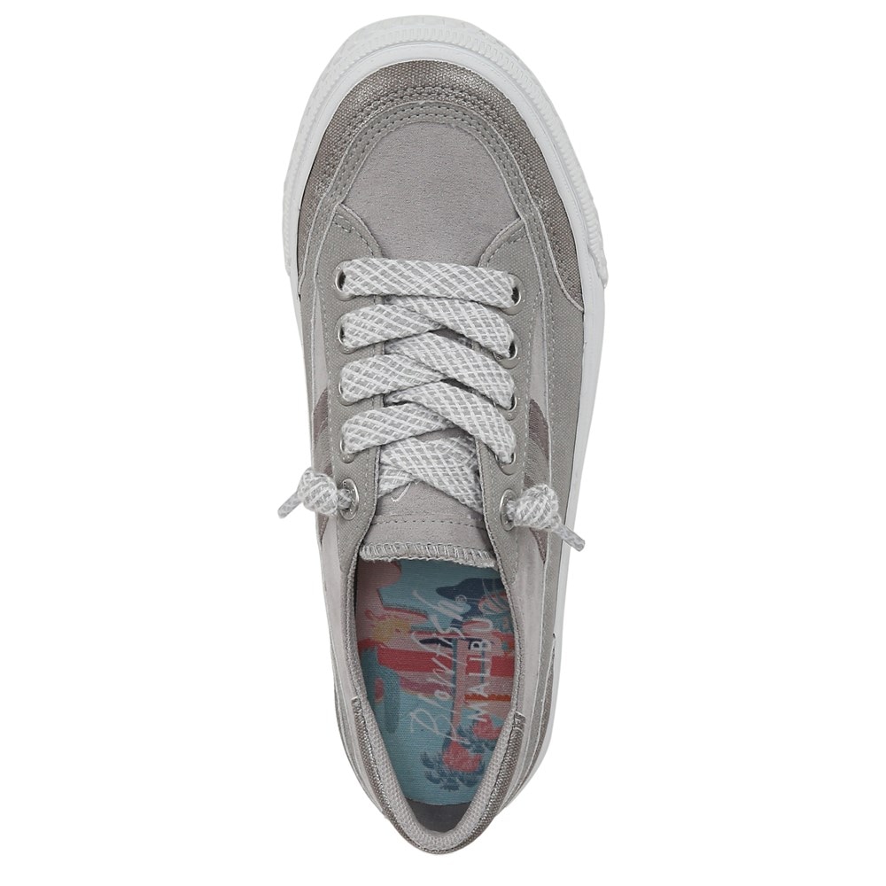 Blowfish Women\'s Alex Slip On Sneaker - Pewter Fabric/Faux Leather Blowfish Women\'s Alex Slip On Sneaker - Pewter Fabric/Faux Leather