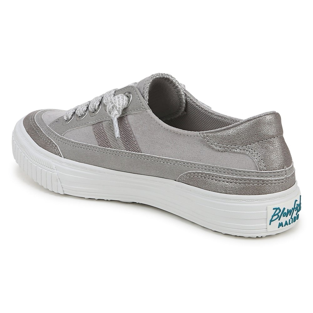 Blowfish Women\'s Alex Slip On Sneaker - Pewter Fabric/Faux Leather Blowfish Women\'s Alex Slip On Sneaker - Pewter Fabric/Faux Leather